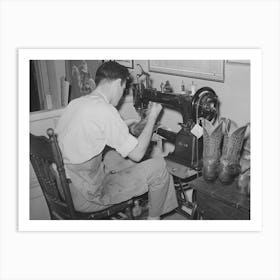 Repairing Cowboy Boots In Boot Shop, Alpine, Texas By Russell Lee Art Print