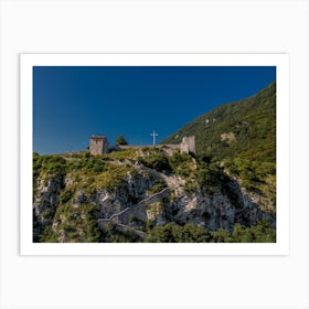 Castle On A Cliff Art Print