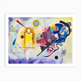 Yellow Red Blue Abstract Painting, Wassily Kandinsky Art Print