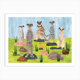 Meet The Meerkats Art Print