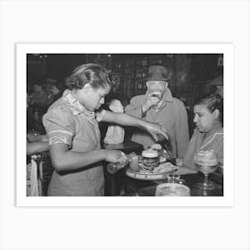Serving Beer At Tavern, Southside Of Chicago, Illinois By Russell Lee Art Print