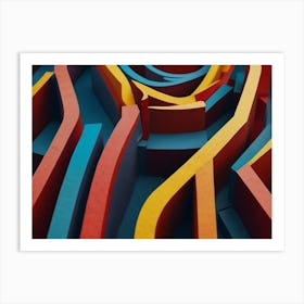 Abstract maze 1 Art Print