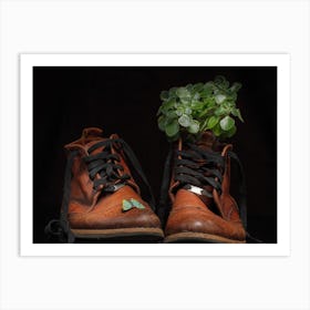 Shoes With Plants Art Print