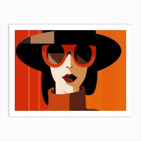 Woman In A Hat 7 Art Print