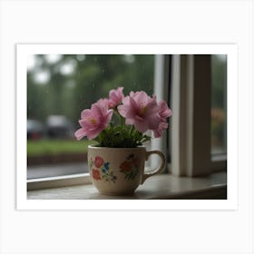 Flowers In A Cup 2 Art Print