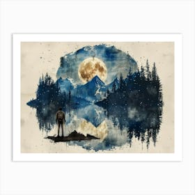 Full Moon In The Forest 6 Art Print