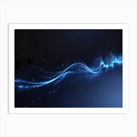 Blue Wave Background Art Print