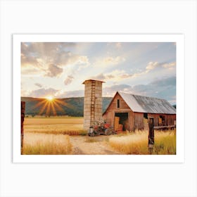 Warm Ranch Sunset Art Print