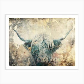 Cow Highland Illustration Art 02 Art Print