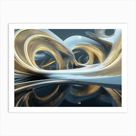 Futuristic 3d Design 1 Art Print