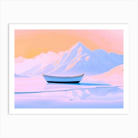 Boat In The Snow Art Print