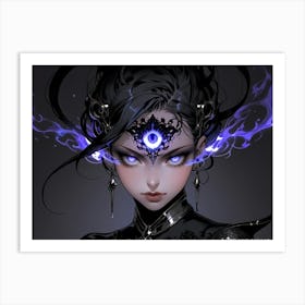 Girl With Blue Eyes Art Print