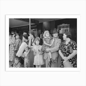 Untitled Photo, Possibly Related To People Waiting On Sidewalk For Parade, National Rice Festival, Crowley, Art Print