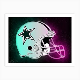 Dallas Cowboys Helmet Style Art Print