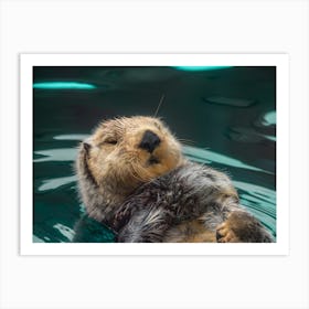 Cute Animal Portraits - Sea Otter Art Print