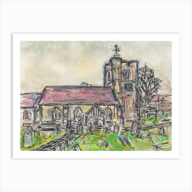 Lenham Church 1st Dec 2024 Art Print