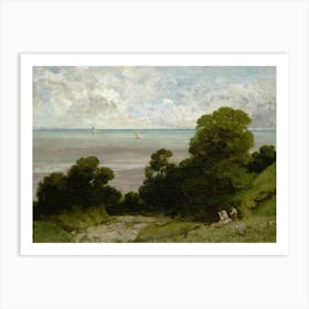 Vintage Painting View Of The Sea 1 Art Print