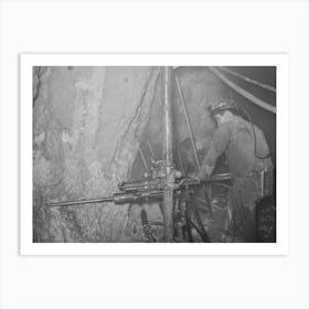 Gold Miner Operating Pneumatic Drill At Mogollon, New Mexico By Russell Lee Art Print