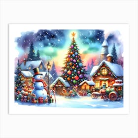 Christmas Village 5 Art Print