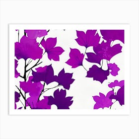 Purple Leaves 4 Art Print