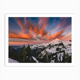 Mount Baker Sunset - Cascade Adventure Art Print