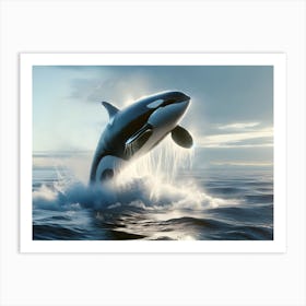 Orca Whale Jumping 1 Art Print