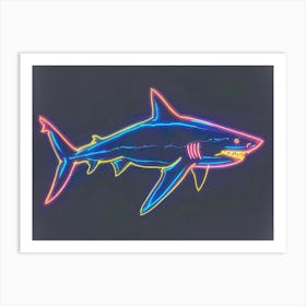 Neon Aqua Bamboo Shark 2 Art Print