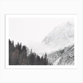 Mountain Forest Winter Art Print