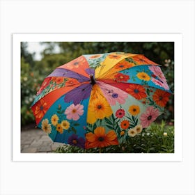 Colorful Umbrella Art Print