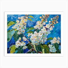 White Blossoms 4 Art Print