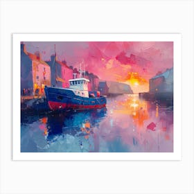 Sunset In Scotland Art Print