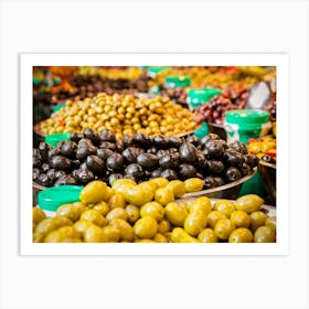 Olives At A Market Stall Art Print