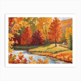 Autumn By The River 1 Art Print