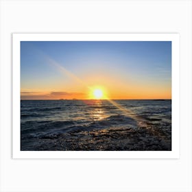Sunset On The Beach In Ibiza (Spain Series) Art Print