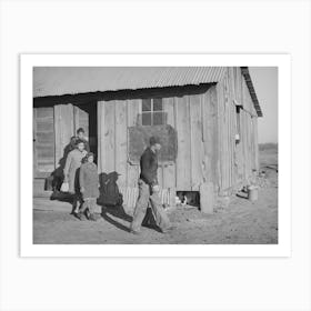 Children Of Pomp Hall, Tenant Farmer, Leaving House For School Creek County, Oklahoma, See General Caption Numb Art Print
