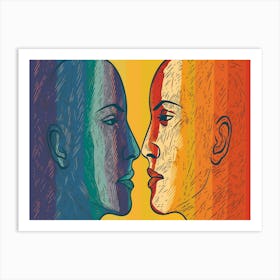 Rainbow Lgbt Portrait Art Print