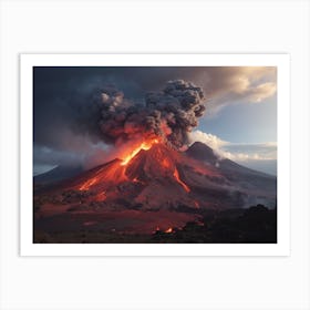 The Eruption Of A Volcano Art Print