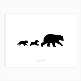 Bear Necesseties Fineline Illustration Art Print