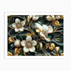 Magnolia Flowers 11 Art Print