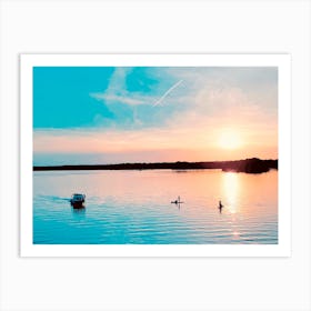 SUP - Sunset On The Lake - Photography Art Print