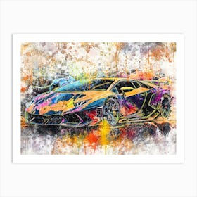 Abstract Of A Lamborghini Art Print