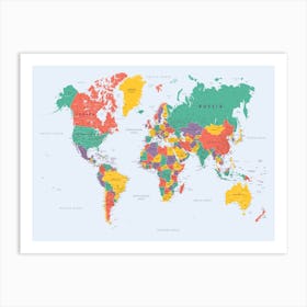 Political World map 1 Art Print