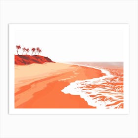 Beach With Palm Trees 2 Art Print