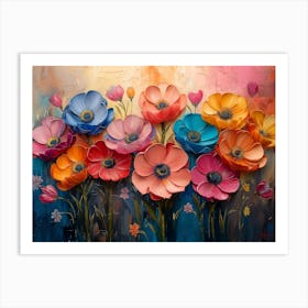 Colorful Flowers Art Print