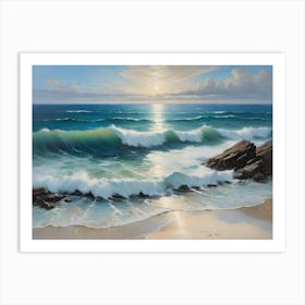 Sunny Day At The Beach Art Print