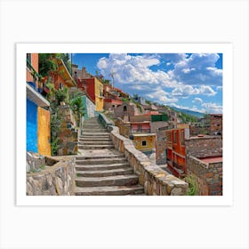 Colorful Mexican Town 1 Art Print