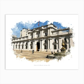 Palacio De La Moneda, Santiago, Chile Art Print