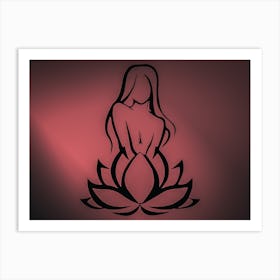 Lotus Girl 1 Art Print