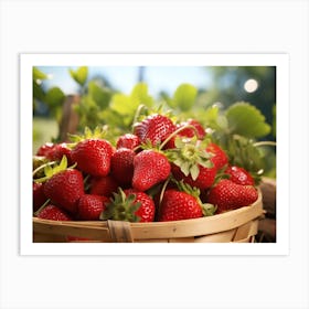 Basket Of Strawberries 1 Art Print