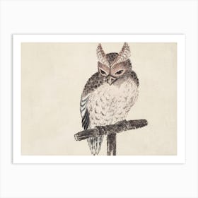 Owl, From Album Of Sketches (1814), Katsushika Hokusai 1 Art Print